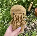 Baby Cthulhu Amigurumi Pattern step 1 - construction progress