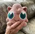 Jigglypuff Amigurumi Pattern step 1 - construction progress
