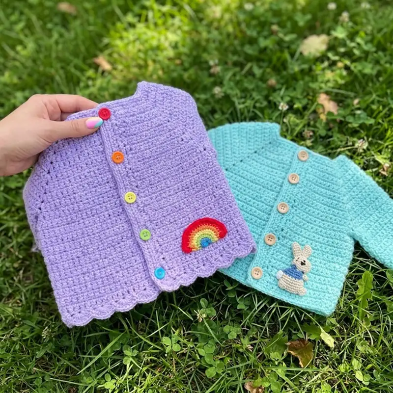 Complimentary Intermediate crochet pattern: Simple Playdays Cardigan Pattern - Simple to follow guide