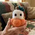 Ghost In Pumpkin Amigurumi Pattern step 1 - construction progress