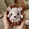 Herbie Hedgehog Amigurumi Pattern step 1 - construction progress