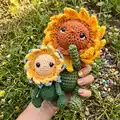Baby Sunflower Amigurumi Pattern step 4 - final assembly and finishing