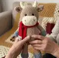Bull Amigurumi Pattern step 1 - construction progress