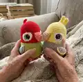 Lovebird and Parrot Amigurumi Pattern step 1 - construction progress