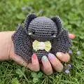Baby Bat Amigurumi Pattern step 4 - final assembly and finishing