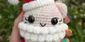 Santa Christmas Cat Amigurumi Pattern step 3 - details and accessories
