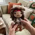 Jack Sparrow Amigurumi Pattern step 1 - construction progress