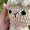 Sheep No Sew Amigurumi Pattern step 3 - details and accessories