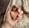 Heart Keychain Amigurumi Pattern step 1 - construction progress