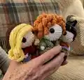 The Witchy Sisters Amigurumi Pattern step 3 - details and accessories