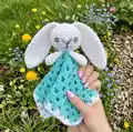 Cute Bunny Comforter Amigurumi Pattern step 1 - construction progress