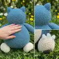 Snorlax Amigurumi Pattern step 4 - final assembly and finishing