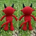 The Little Devil Amigurumi Pattern step 4 - final assembly and finishing