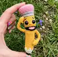 Bobby The Pencil Amigurumi Pattern step 1 - construction progress
