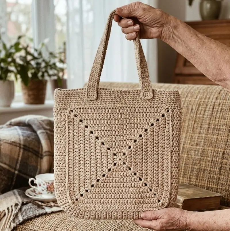Quality crochet pattern: Granny Square Bag Pattern - Intermediate level guide with complete instructions