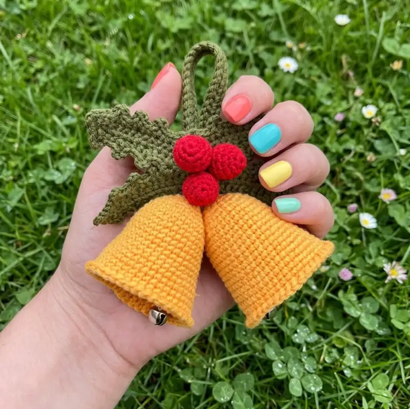 Complimentary Intermediate crochet pattern: Christmas Bells Pattern - Simple to follow guide