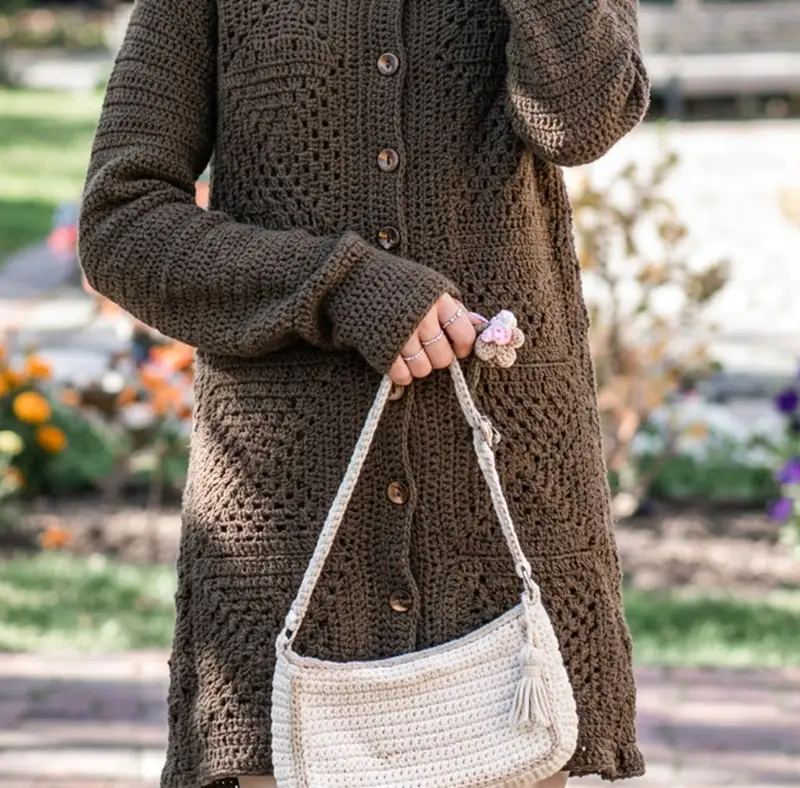 Complimentary Intermediate crochet pattern: DRAGOBRAT ladies' cardigan Pattern - Simple to follow guide