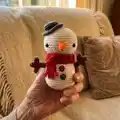 Mel The Snowman Amigurumi Pattern step 1 - construction progress