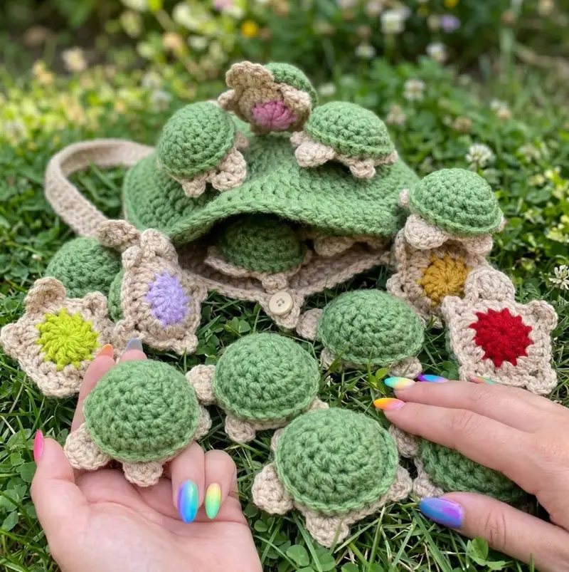 Complimentary Intermediate crochet pattern: Crochet Turtle Memory Game Amigurumi Pattern - Simple to follow guide