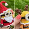 Christmas Minion Amigurumi Pattern step 2 - assembly progress