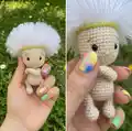 Baby Dandelion Amigurumi Pattern step 3 - details and accessories