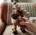 Ostin the Reindeer Amigurumi Pattern step 1 - construction progress