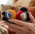 Bullfinch Amigurumi Pattern step 2 - assembly progress