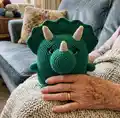 Pillow- Dino Amigurumi Pattern step 4 - final assembly and finishing