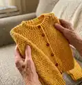 Adult's Crochet Crew Neck Cardigan Pattern step 1 - construction progress