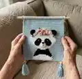 Panda Wall Hanging Decor Amigurumi Pattern step 4 - final assembly and finishing