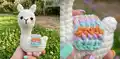 Llama No Sew Amigurumi Pattern step 3 - details and accessories