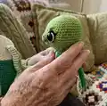 Snake Slythie Amigurumi Pattern step 2 - assembly progress