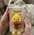 Pooh Phone Pouch Amigurumi Pattern step 4 - final assembly and finishing