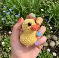 Daisy The Duck Amigurumi Pattern step 1 - construction progress