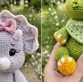Triceratops Noah and Poli Amigurumi Pattern step 3 - details and accessories