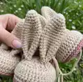 Bunny Booties Pattern step 3 - details and accessories