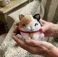 Calico Cat Amigurumi Pattern step 1 - construction progress
