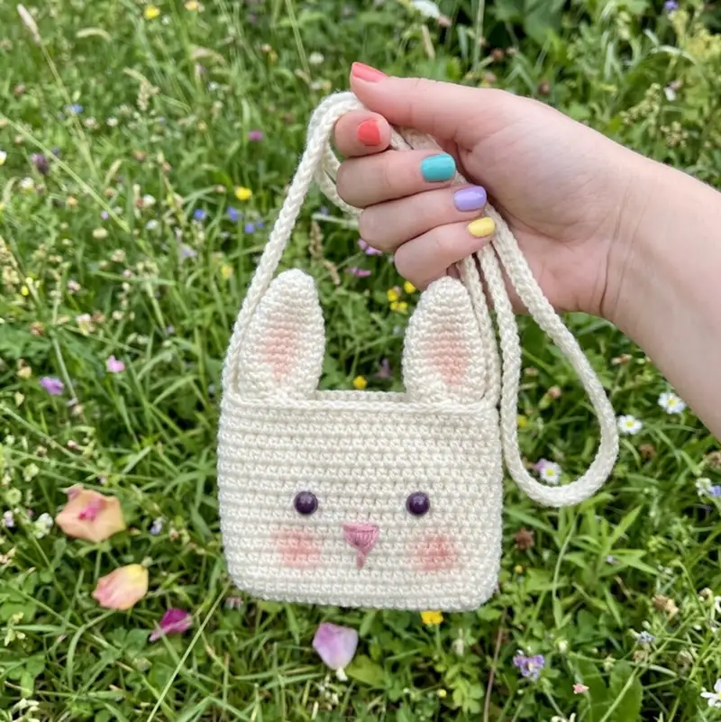 Complimentary Beginner Friendly crochet pattern: Bunny Bag Pattern - Simple to follow guide