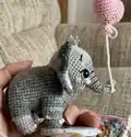 Elephant Elf Amigurumi Pattern step 3 - details and accessories