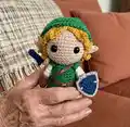 Link Amigurumi Pattern step 4 - final assembly and finishing