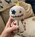 Voodoo Doll Amigurumi Pattern step 4 - final assembly and finishing