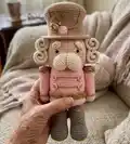 Theo the Nutcracker Amigurumi Pattern step 1 - construction progress
