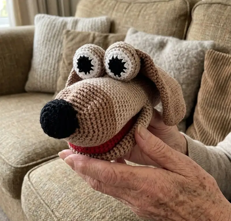 Complimentary Intermediate crochet pattern: Dog Hand Puppet Amigurumi Pattern - Simple to follow guide