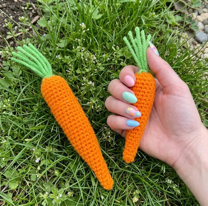 Complimentary Beginner Friendly crochet pattern: Carrot Lip Balm Holder Amigurumi Pattern - Simple to follow guide