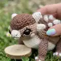 Ankylosaurus Bruno Amigurumi Pattern step 2 - assembly progress