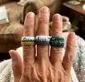 Crochet Landscape Rings Pattern step 1 - construction progress