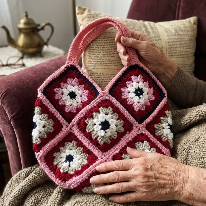 Complimentary Beginner Friendly crochet pattern: Granny square purse pattern - Simple to follow guide