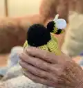 Bumble Blossom Black Eyed Susan Amigurumi Pattern step 3 - details and accessories