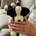 Tip The Border Collie Amigurumi Pattern step 1 - construction progress