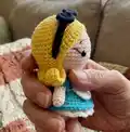 Alice in Wonderland Amigurumi Pattern step 3 - details and accessories